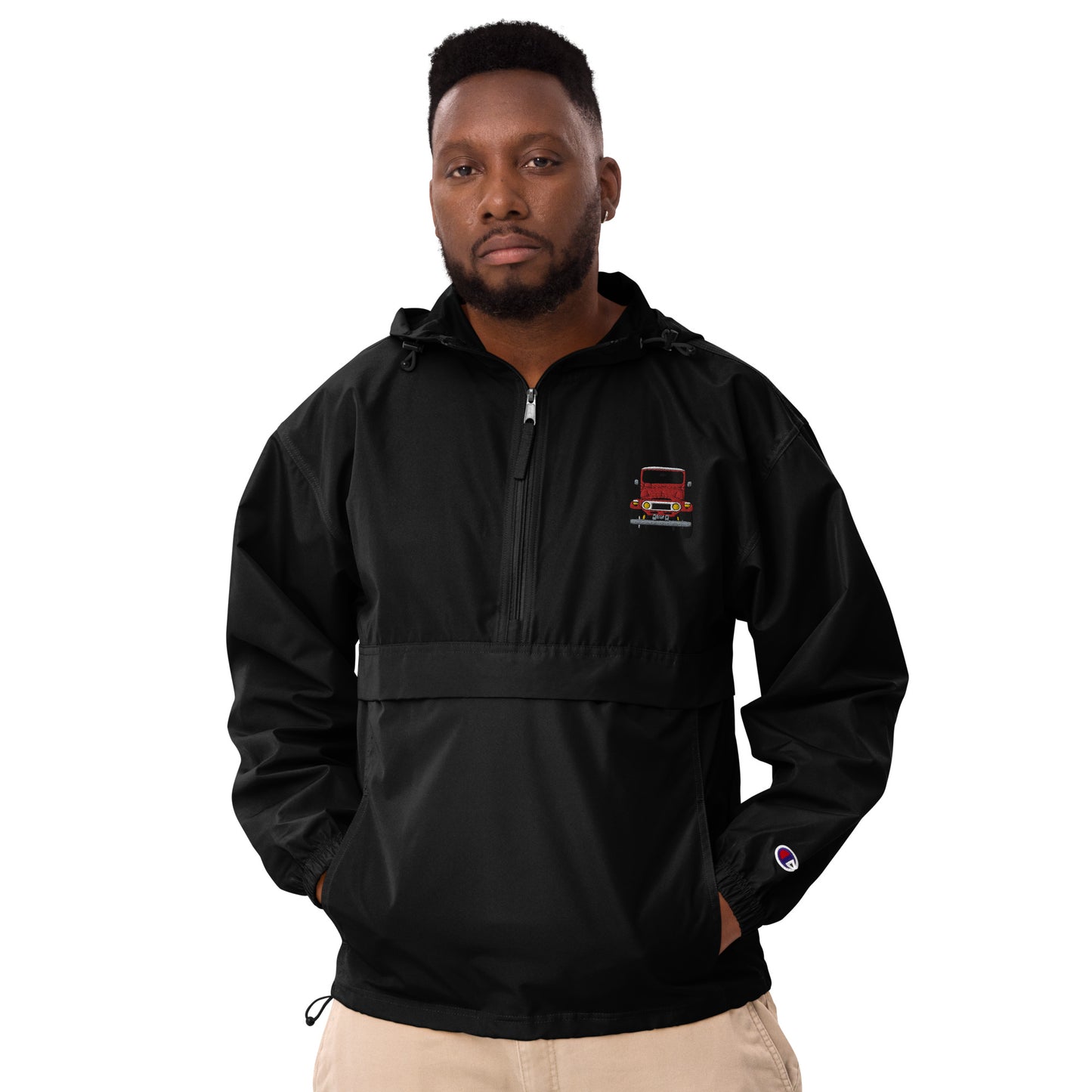 Embroidered Front white 40 Champion Packable Jacket