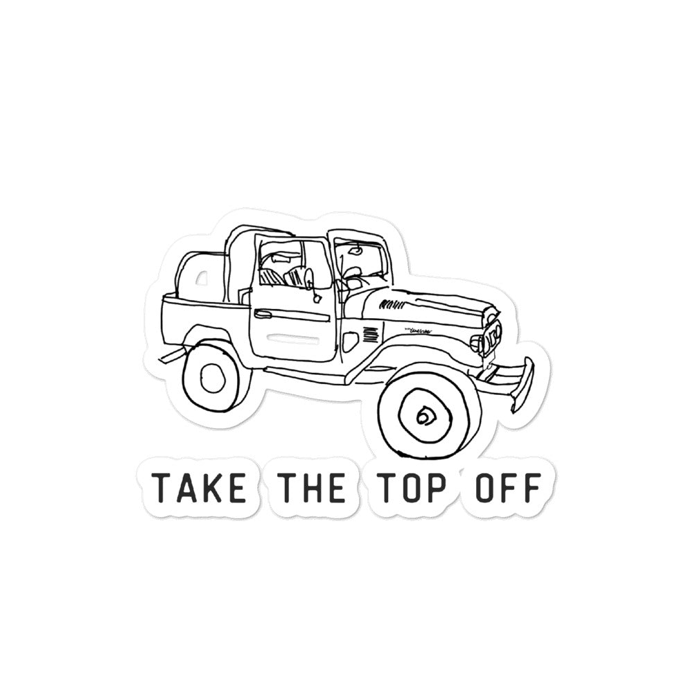 Take the Top Off FJ40 Sticker