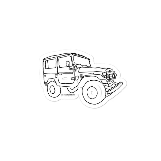 FJ40 Side bubble sticker