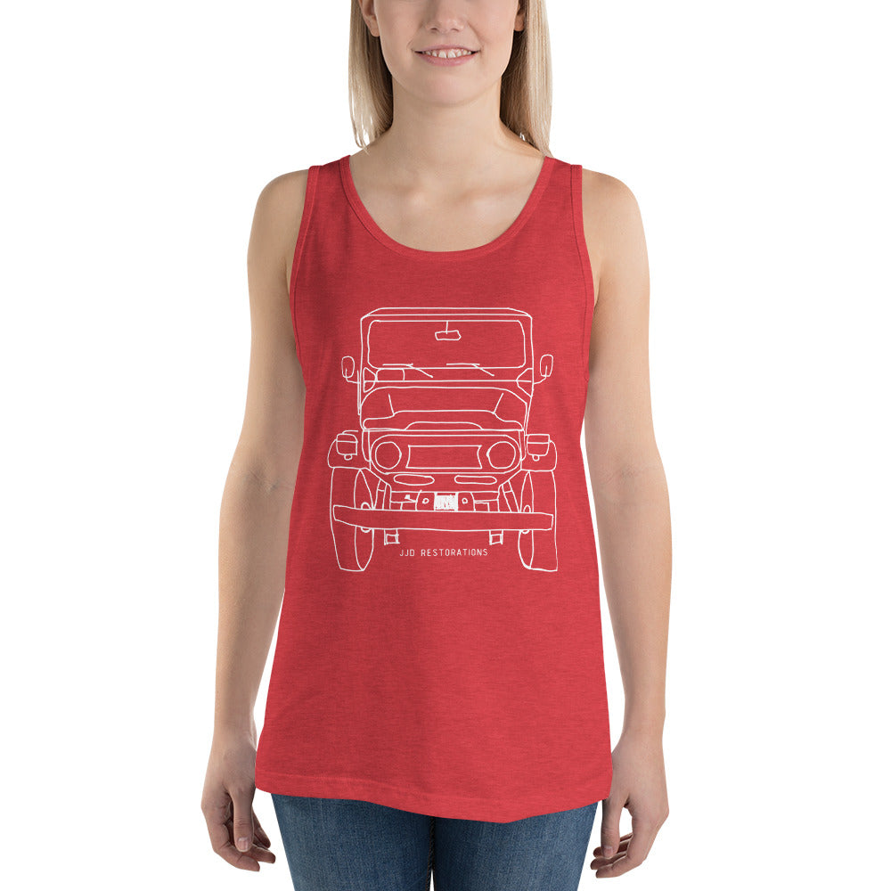 Front FJ40 White Tank Top