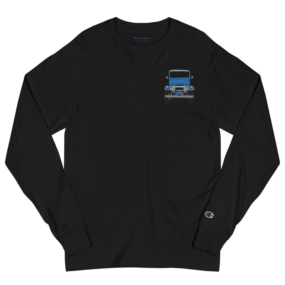 Sky Blue Men's Champion Long Sleeve Shirt