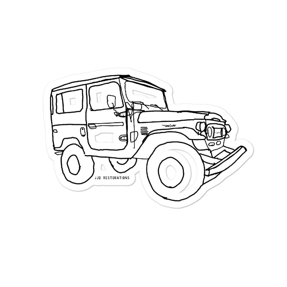 FJ40 Side bubble sticker